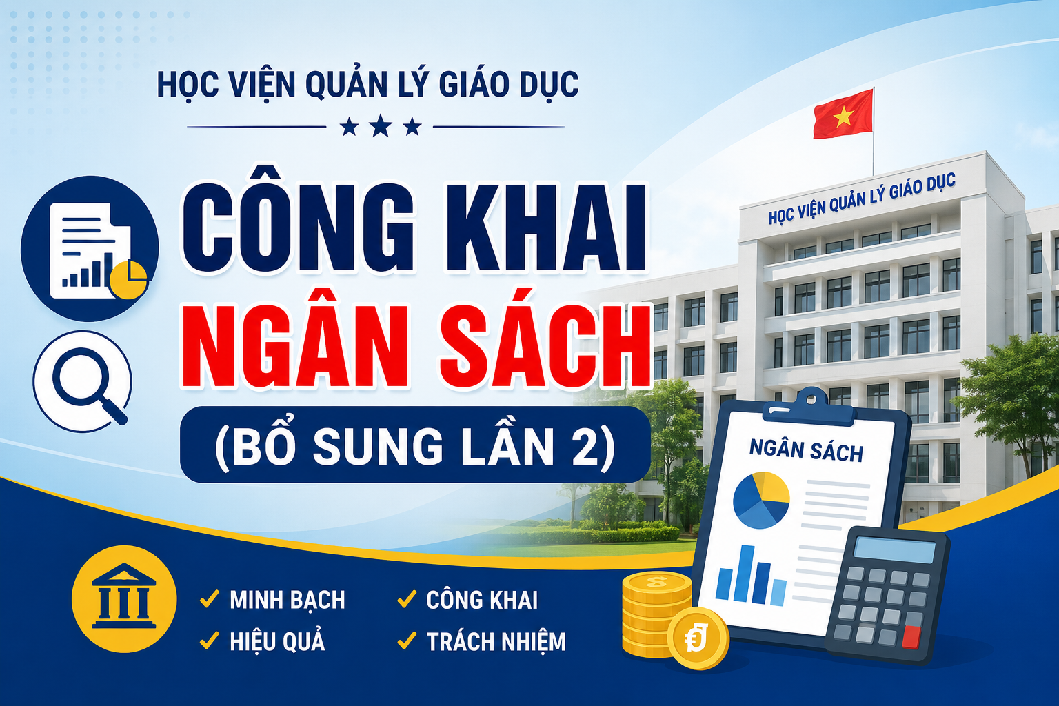 Quyết định công khai ngân sách của Học viện (Bổ sung lần 2)