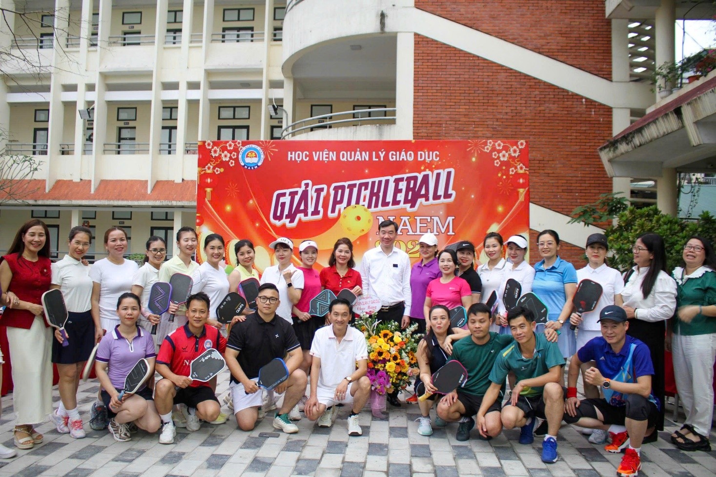 Sôi nổi Giải Pickleball  NAEM mùa Xuân 2026 do Công đoàn Học viện tổ chức