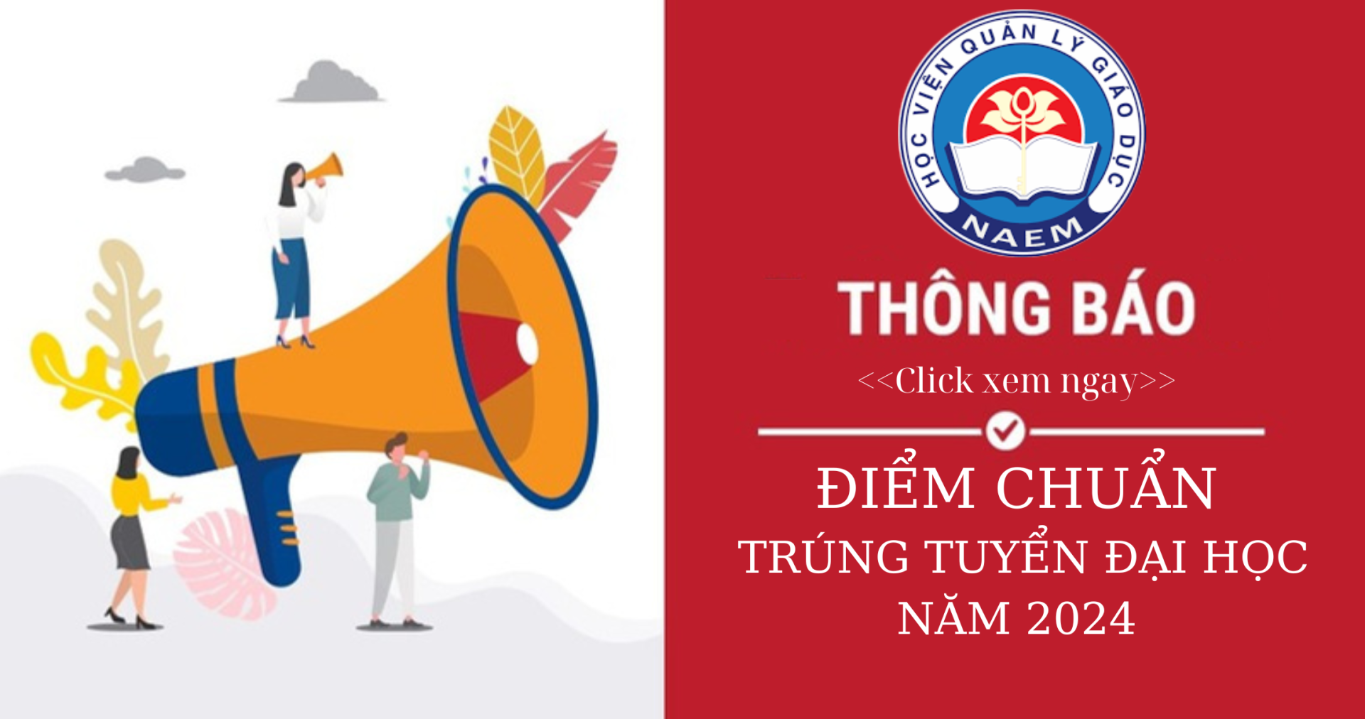 THÔNG BÁO Về mức điểm đủ điều kiện trúng tuyển đại học chính quy năm 2024 vào Học viện Quản lý Giáo dục