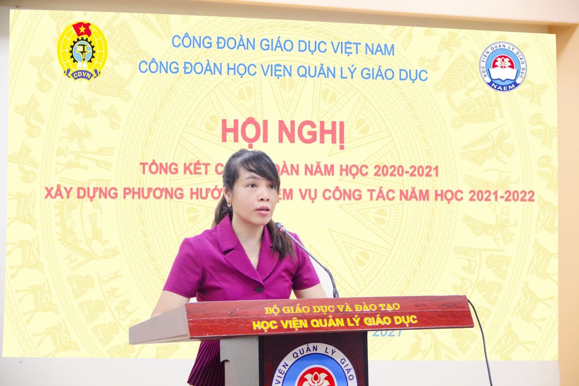 Hội nghị Tổng kết công tác Công đoàn Học viện Quản lý giáo dục năm học 2020-2021 và xây dựng phương hướng, nhiệm vụ năm học 2021-2022