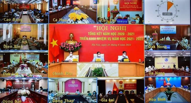 Lãnh đạo Học viện Quản lý giáo dục tham dự Hội nghị tổng kết năm học 2020-2021, triển khai nhiệm vụ năm học 2021-2022 của toàn ngành giáo dục