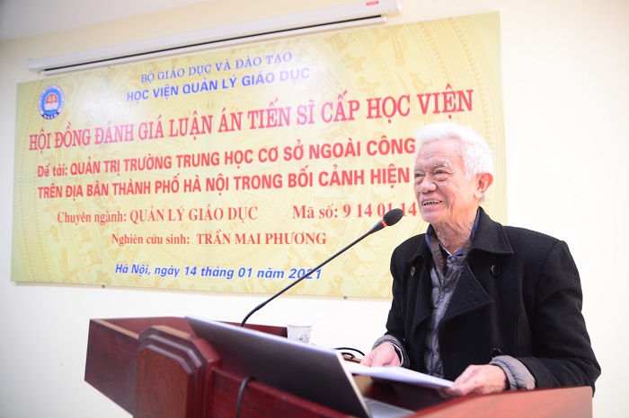 PGS.TS Đặng Quốc Bảo, đại diện Cán bộ hướng dẫn Khoa học của Nghiên cứu sinh