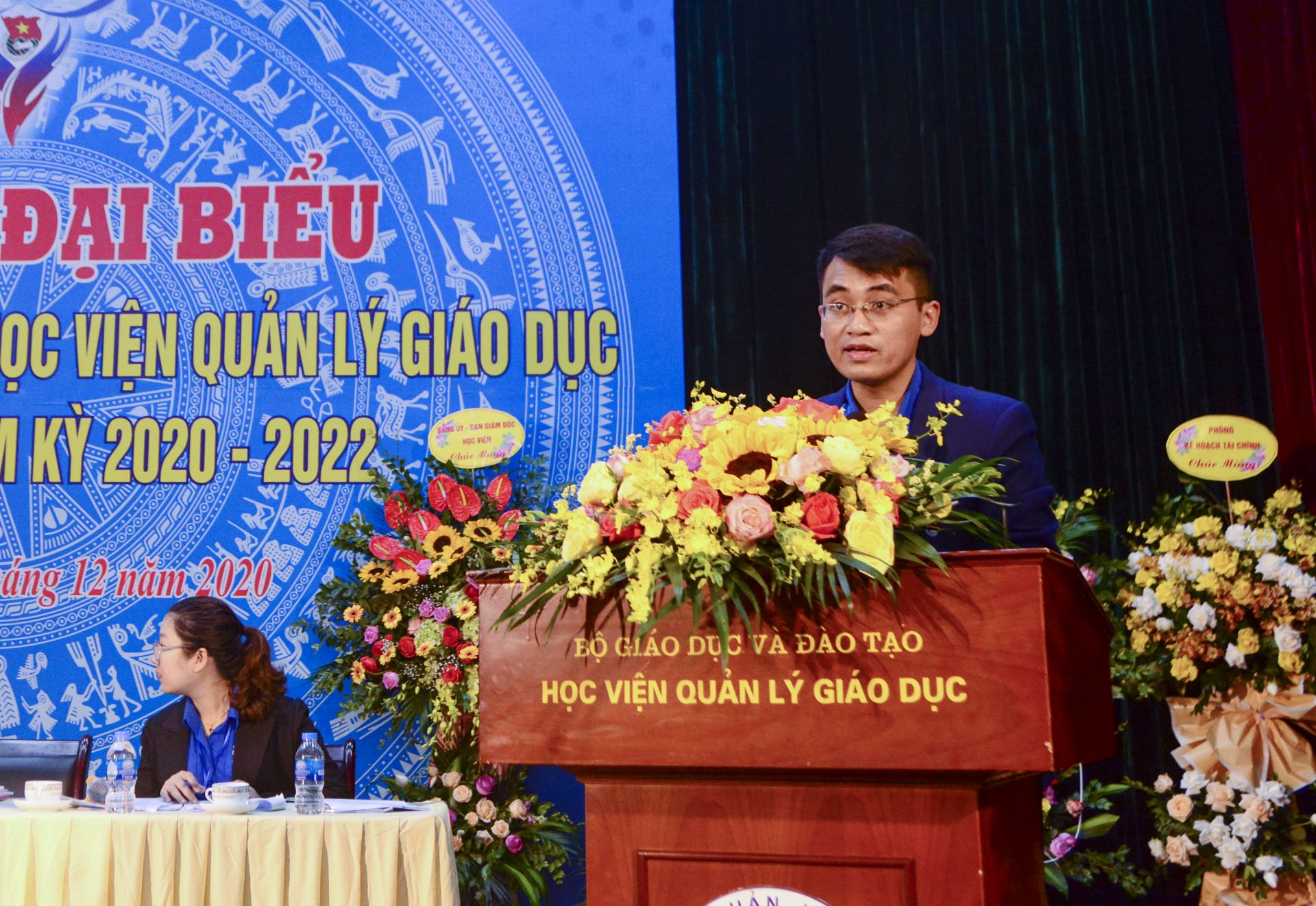 Đ/c Nguyễn Huy Hoàng, Bí thư Đoàn Thanh niên Học viện Quản lý giáo dục nhiệm kỳ 2020-2022